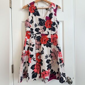 Ann Taylor Floral Dress - Red and Pink